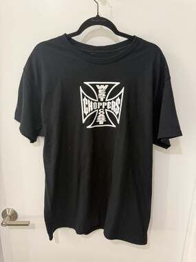 West Coast Choppers Jesse James Iron Cross Graphic T-Shirt Black L